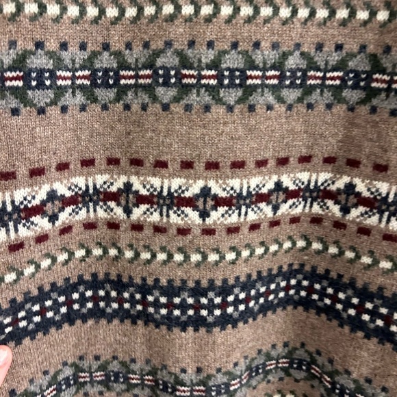 Goodthreads Men's Size m 100% Lambswool Sweater Fair Isle Pullover Winter NWOT - Picture 3 of 7